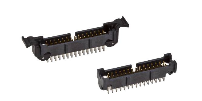 3M™ 452 系列带护罩板载排针，1.27 mm（0.050 英寸）间距，带锁扣和弹出结构
