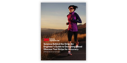 Image of a women jogging outside as the cover of PDF: Science Behind the Strip: An Engineer’s Guide to Designing Blood Glucose Test Strips for Accuracy
