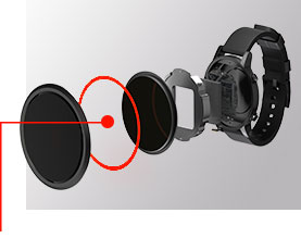 Image showing the separated layers of a smart watch