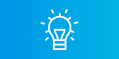 Illustration of a light bulb which is lit up
