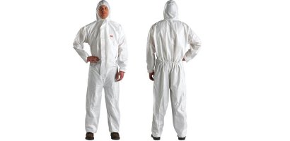 3M™  4510白色带帽连体防护服
