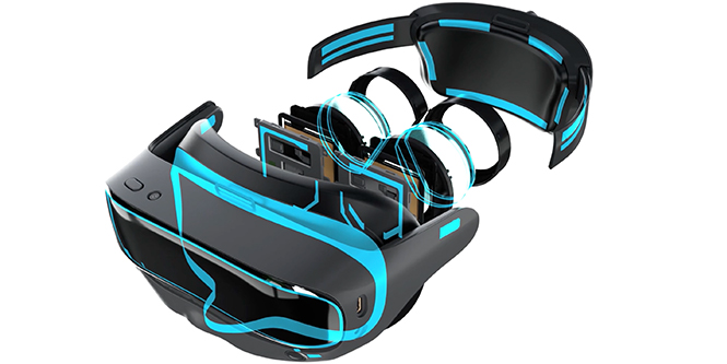 AR/VR头盔爆炸视图缩略图，关键粘接部件一目了然