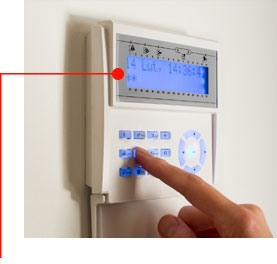 Image of an entry keypad and display panel