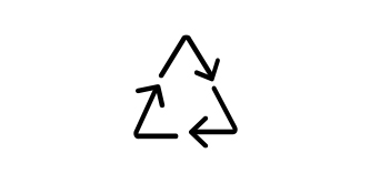 ﻿三个箭头组成的黑色图标代表回收。
