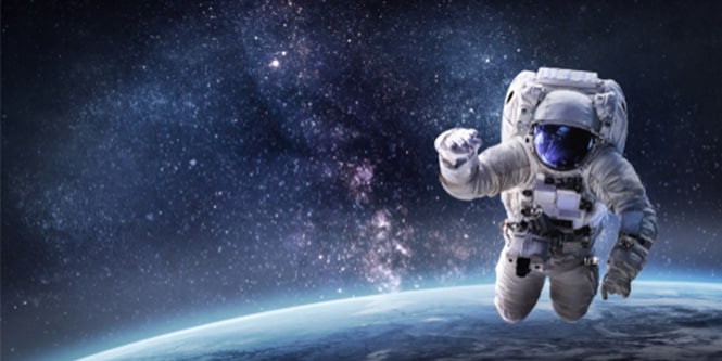 Astronaut in space.
