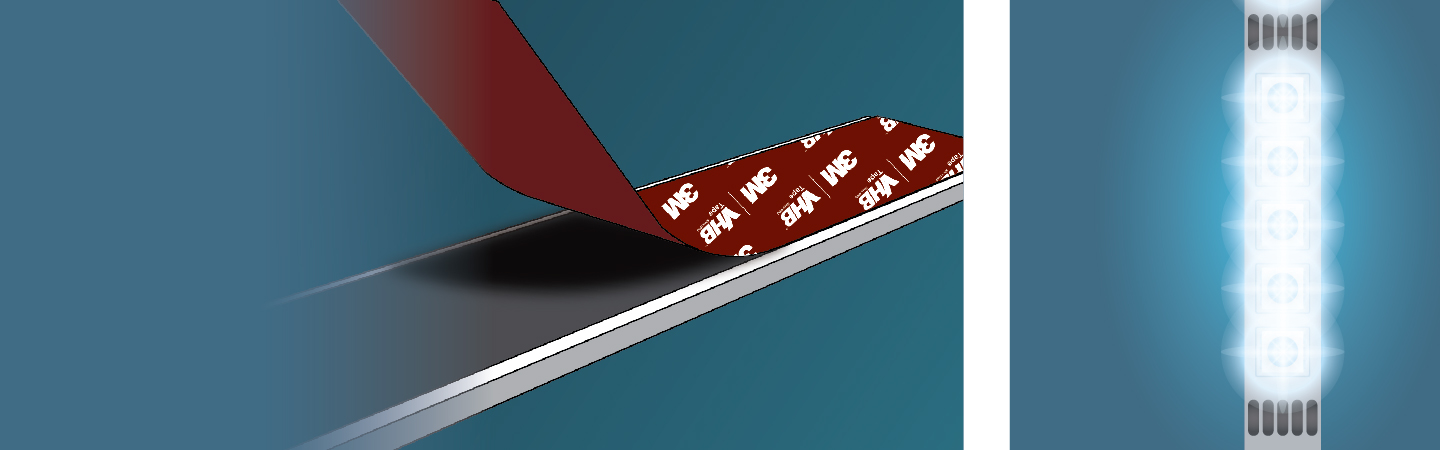 LED灯带结构粘接