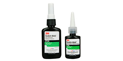 Bottles of Scotch-Weld RT20 High Temperature Retaining Compound
