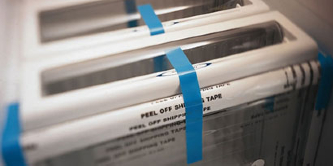 Image of temporary filament tape on crisper drawers
