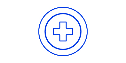 Icon of a medics cross in a circle for 3M repair masking.
