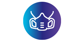 Half facepiece reusable respirator icon
