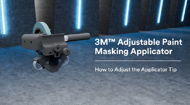 3M™ 可调式喷漆遮蔽胶带贴附辅助工具: 调整工具贴附前端
