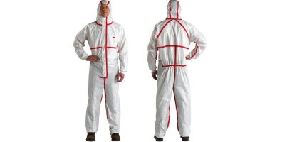 3M™ 4565 白色带帽连体防化服 
