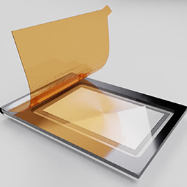 Heat resistant polyimide tapes for semiconductor IC packaging process protection.