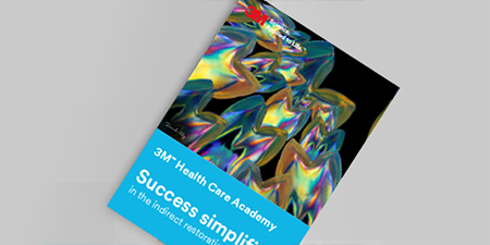 brochure on gray background
