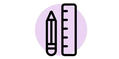 铅笔和尺子图标

