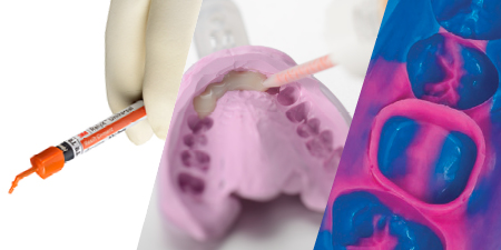 collaged image of syringe and impressions
