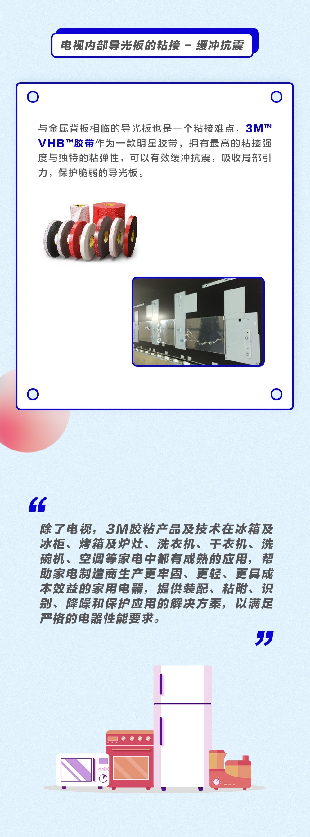 电视内部导光板的粘接——缓冲抗震！