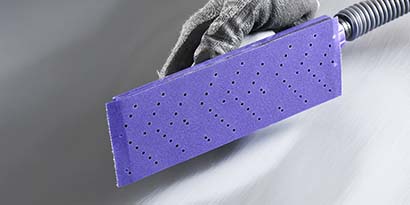 cubitron clean sheet roll on a vestool vacuum sanding block
