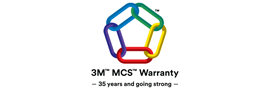 3M™ MCS™质保图标，3M™ Envision™ 可打印贴纸PL50mC同样满足3M™ MCS™ 质保