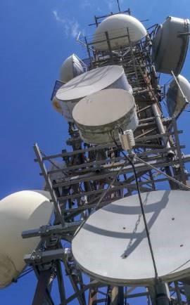 5G tower radome and antenna box.