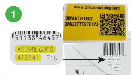 Diagram of where to find the unique 10-digit code on the bottom of the product box.
