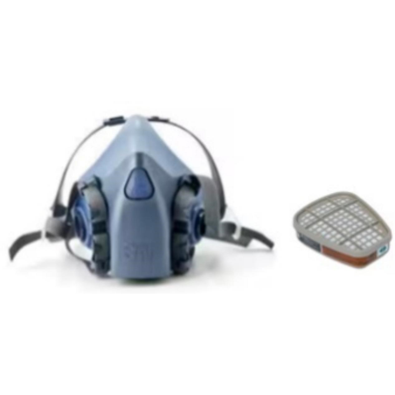 3M 7502 半面罩+6001CN滤毒盒