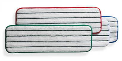 Four 3M Easy Scrub Microfiber Flat Mop Pads.
