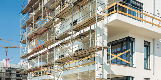 带脚手架的施工项目
