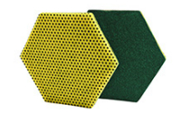 Scotch-Brite™ Dual Purpose Scour Pad 96HEX, two side by side, showing different sides.