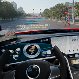Video of an automotive head up display (HUD)